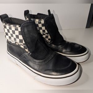Vans Slip On Hi V MTE 1 Terrain Kids Size 3 Checkerboard Rubber Toe All Elements